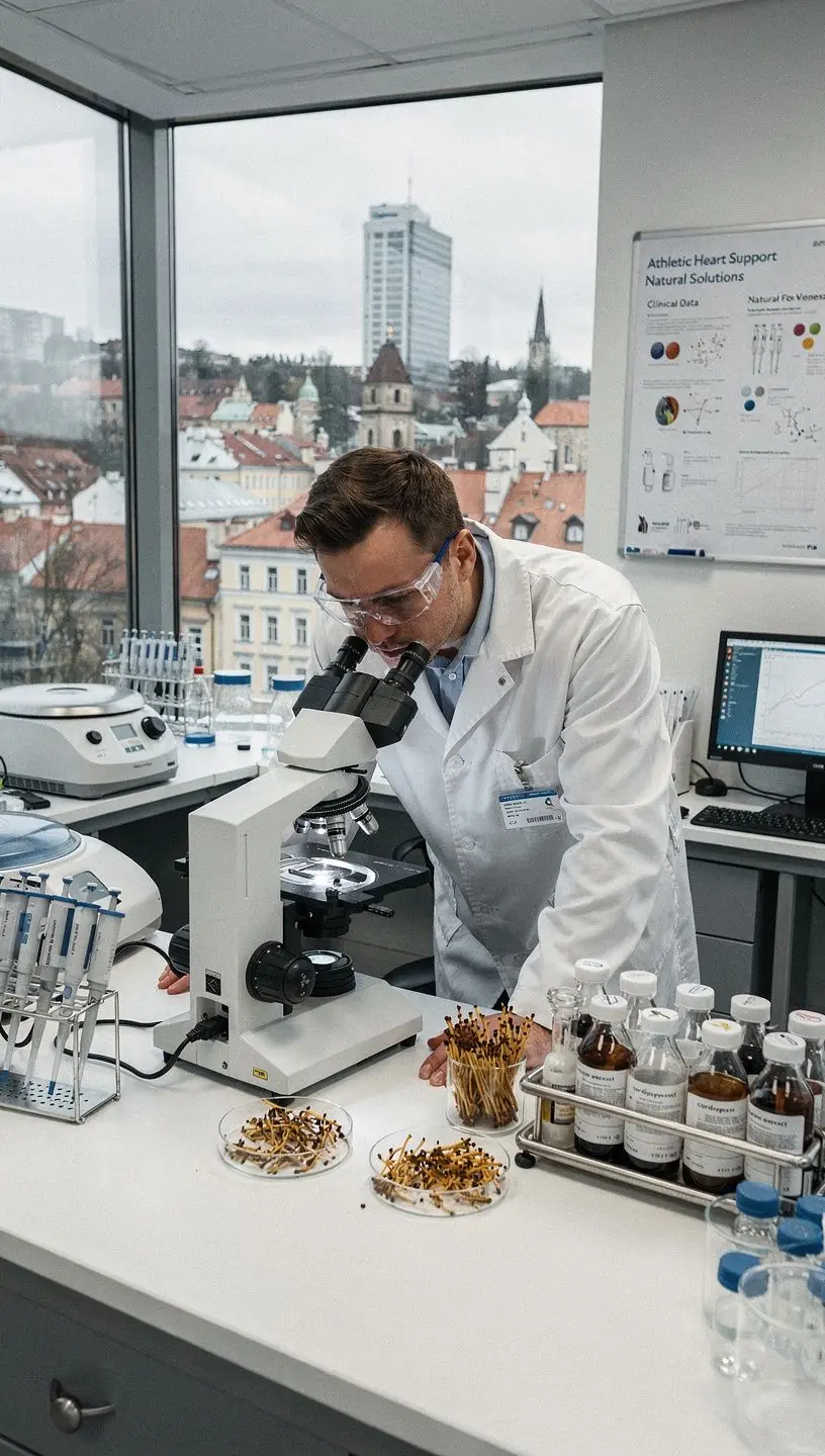 Cordyceps grybo arbata, supakuota estetiškoje pakuotėje, skirta energijai didinti.