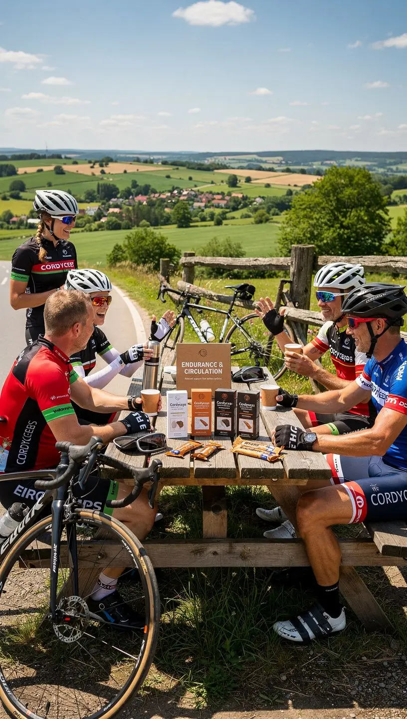 Sportininkų širdies palaikymo formulė, rodanti sveikatingumo simbolius.